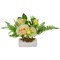Northlight Ranunculus and Rose Floral Spring Wooden Statue Decoration - 13"